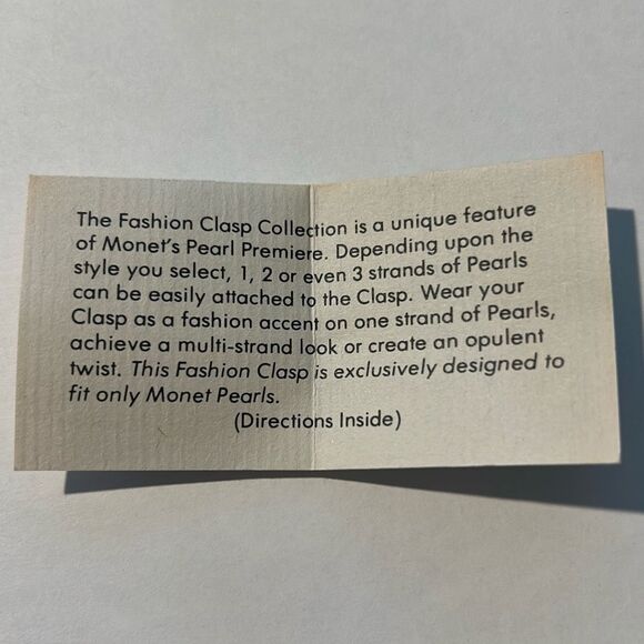 MONET Vintage Pearl Clasp - Picture 5 of 7